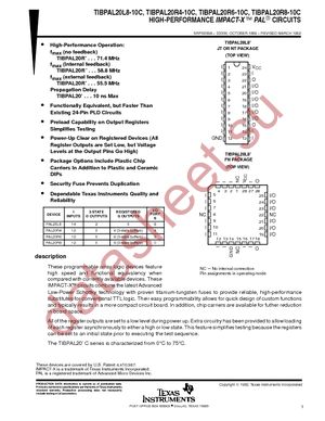 TIBPAL20R6-10CFN datasheet  